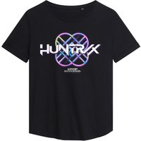 Netflix Women's Kpop Demon Hunters Huntrix Huntrx Pastel Logo Fashion T-Shirt, Black | Size: Small