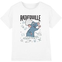 Disney Boy's Collection Remy Cooking Icons Kids T-Shirt in White | Size: 3-4 Years