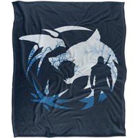 The Witcher Logo Silhouette Silky Touch Super Soft Throw Blanket 152 X 127 cm in White