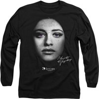 The Witcher - Yennefer Face Long Sleeve T-Shirt, Black | Size: Medium