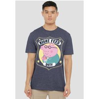 Peppa Pig Daddy Pig Night Feed Duty T Shirt Heather