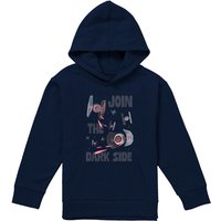 Disney Star Wars Join The Dark Side Tie Fighters Youth Kids Pull-Over Hoodie, Navy | Size: 7-8 Years