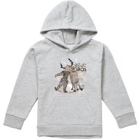 Disney Frozen Snow Bros With Kristoff & Sven Youth Kids Pull-Over Hoodie, Athletic Heather in Grey | Size: 12-13 Years