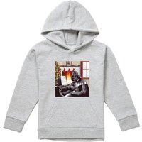 Disney Star Wars Darth Vader Christmas Carols Youth Kids Pull-Over Hoodie, Athletic Heather in Grey | Size: 9-11 Years