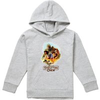 Disney Star Wars: Skeleton Crew Racing Group Youth Kids Pull-Over Hoodie, Athletic Heather in Grey | Size: 7-8 Years