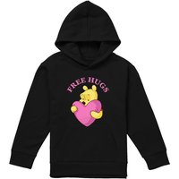 Disney Winnie The Pooh Free Hugs Valentine'S Day Youth Kids Pull-Over Hoodie, Black | Size: 9-11 Years