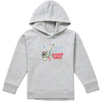 Disney Toy Story Buzz Lightyear No Batteries Needed Christmas Cheer Youth Kids Pull-Over Hoodie, Athletic Heather in Grey | Size: 7-8 Years