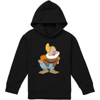 Snow White And The Seven Dwarfs, Happy Youth Kids Pull-Over Hoodie, Black | Size: 9-11 Years