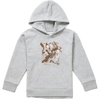 Marvel X-Men Gambit Info Youth Kids Pull-Over Hoodie, Athletic Heather in Grey | Size: 12-13 Years