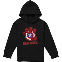 Red Hulk Shield Pull Over Hoodie
