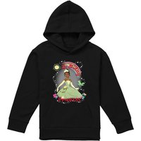 Disney The Princess & The Frog Birthday Princess With Tiana Youth Kids Pull-Over Hoodie, Black | Size: 9-11 Years