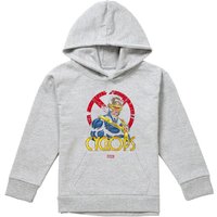 Marvel X-Men Cyclops Logo Youth Kids Pull-Over Hoodie, Athletic Heather in Grey | Size: 12-13 Years