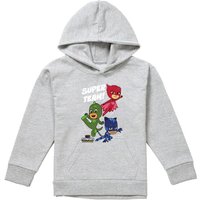 Hasbro PJ Masks Super Team Youth Kids Pull-Over Hoodie, Athletic Heather in Grey | Size: 5-6 Years
