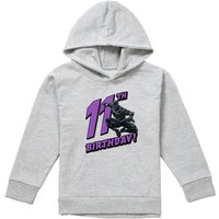 Marvel Black Panther Birthday 11 Youth Kids Pull-Over Hoodie, Athletic Heather in Grey | Size: 5-6 Years