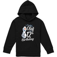 Disney Frozen Chillin Like Olaf 12Th Birthday Youth Kids Pull-Over Hoodie, Black | Size: 12-13 Years
