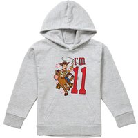Disney Toy Story Birthday Woody I'M 11 Youth Kids Pull-Over Hoodie, Athletic Heather in Grey | Size: 9-11 Years