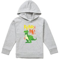 Disney Rex Fear Me Youth Kids Pull-Over Hoodie, Athletic Heather in Grey | Size: 9-11 Years
