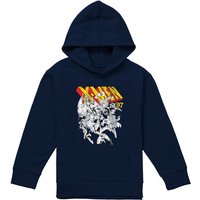Marvel X-Men Retro Team Youth Kids Pull-Over Hoodie, Navy | Size: 5-6 Years