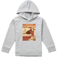 Disney Moana Bold Adventurer Youth Kids Pull-Over Hoodie, Athletic Heather in Grey | Size: 12-13 Years