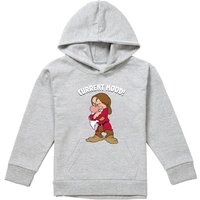 Snow White And The Seven Dwarfs, Current Mood, Grumpy Youth Kids Pull-Over Hoodie, Athletic Heather in Grey | Size: 12-13 Years