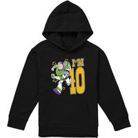 Disney Toy Story Birthday Buzz I'M 10 Youth Kids Pull-Over Hoodie, Black | Size: 12-13 Years