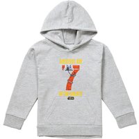 Disney Star Wars Greatest Kid Xwing Pilot Youth Kids Pull-Over Hoodie, Athletic Heather in Grey | Size: 12-13 Years