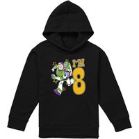 Disney Toy Story Birthday Buzz I'M 8 Youth Kids Pull-Over Hoodie, Black | Size: 5-6 Years