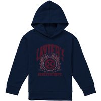 Marvel X-Men Professor Xaviers Athletic Dept Red Youth Kids Pull-Over Hoodie, Navy | Size: 9-11 Years