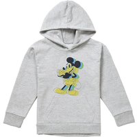 Disney Mickey Mouse Trippy Youth Kids Pull-Over Hoodie, Athletic Heather in Grey | Size: 5-6 Years
