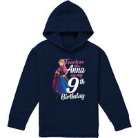 Disney Frozen Fearless Like Anna 9Th Birthday Youth Kids Pull-Over Hoodie, Navy | Size: 12-13 Years