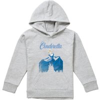 Disney Cinderella Icon Silhouettes With Vintage Dress Youth Kids Pull-Over Hoodie, Athletic Heather in Grey | Size: 5-6 Years