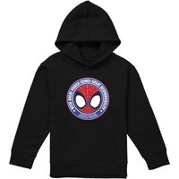 Marvel Spidey & His Amazing Friends Great Responsibility Badge Youth Kids Pull-Over Hoodie, Black | Size: 9-11 Years