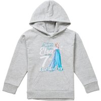 Disney Frozen Bright Like Elsa 7T Birthday Youth Kids Pull-Over Hoodie, Athletic Heather in Grey | Size: 7-8 Years