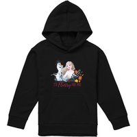 Disney Frozen Valentine'S Day Olaf, I'D Flurry For You Elsa Youth Kids Pull-Over Hoodie, Black | Size: 12-13 Years