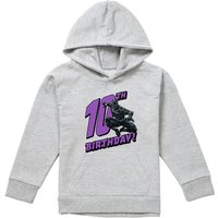 Marvel Black Panther Birthday 10 Youth Kids Pull-Over Hoodie, Athletic Heather in Grey | Size: 12-13 Years