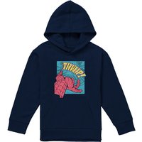 Marvel Spiderman Thwip Panel Youth Kids Pull-Over Hoodie, Navy | Size: 5-6 Years