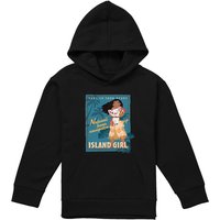 Disney Moana Island Girl Youth Kids Pull-Over Hoodie, Black | Size: 12-13 Years