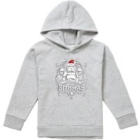 Disney Star Wars Christmas Beginning To Look A Lot Like Sithmas Youth Kids Pull-Over Hoodie, Athletic Heather in Grey | Size: 9-11 Years