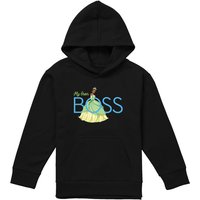 Disney The Princess & The Frog My Own Boss With Tiana Youth Kids Pull-Over Hoodie, Black | Size: 7-8 Years