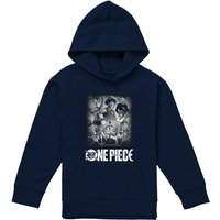 One Piece Poster T-Shirt Youth Kids Pull-Over Hoodie, Navy | Size: 9-11 Years