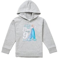 Disney Frozen Bright Like Elsa 9Th Birthday Youth Kids Pull-Over Hoodie, Athletic Heather in Grey | Size: 12-13 Years