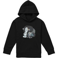 Disney Frozen Olaf & Bruni The Fire Spirit Are Cool As Ice Youth Kids Pull-Over Hoodie, Black | Size: 12-13 Years