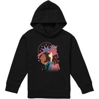 Disney Pocahontas Silhouette Youth Kids Pull-Over Hoodie, Black | Size: 7-8 Years