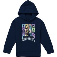 Marvel Classic Super Heroes Youth Kids Pull-Over Hoodie, Navy | Size: 12-13 Years