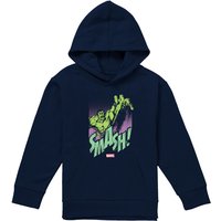 Marvel Hulk Gamma Smash Youth Kids Pull-Over Hoodie, Navy | Size: 5-6 Years