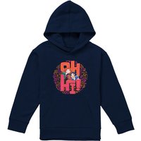 Disney Princess Oh Hi Merida, Moana & Snow White Youth Kids Pull-Over Hoodie, Navy | Size: 12-13 Years
