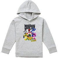 Hasbro Power Rangers It'S Morphin Time Youth Kids Pull-Over Hoodie, Athletic Heather in Grey | Size: 9-11 Years