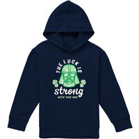Disney Star Wars St Patrick'S Day Vader Strong Luck Youth Kids Pull-Over Hoodie, Navy | Size: 12-13 Years