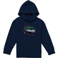 Disney Star Wars Grogu Christmas Merry Force Be With You Youth Kids Pull-Over Hoodie, Navy | Size: 12-13 Years