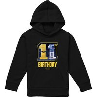 Disney Star Wars C3Po R2D2 11Th Birthday Space Youth Kids Pull-Over Hoodie, Black | Size: 9-11 Years